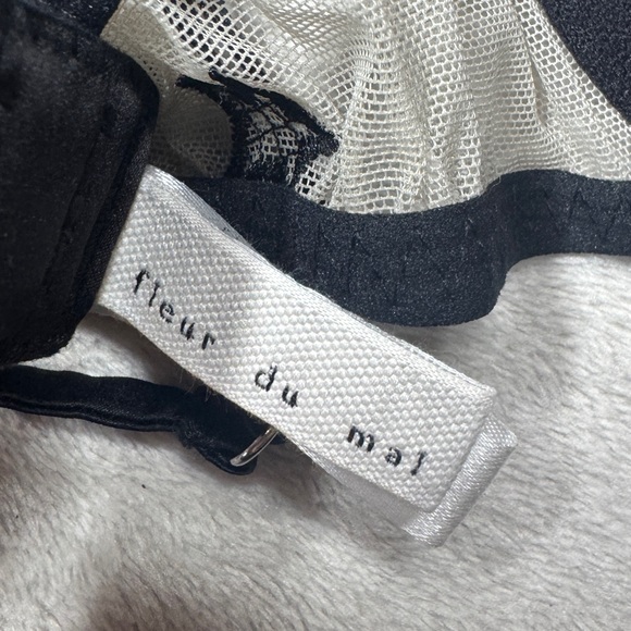 Fleur du Mal Pink and Black Lace Bra - Picture 14 of 15